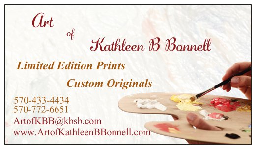 [Art of Kathleen B Bonnell Business Card]